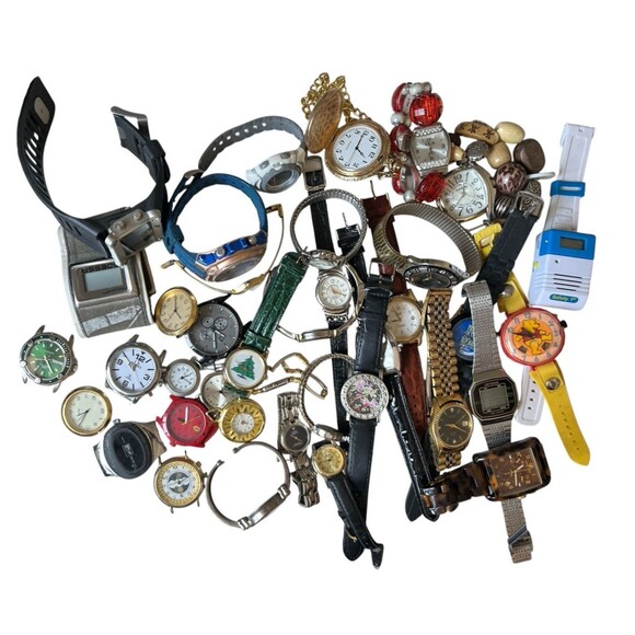 Lot Of 35+ Vintage Watches Men's Women's Vintage Modern PARTS ONLY AS IS REPAIR - Picture 1 of 1